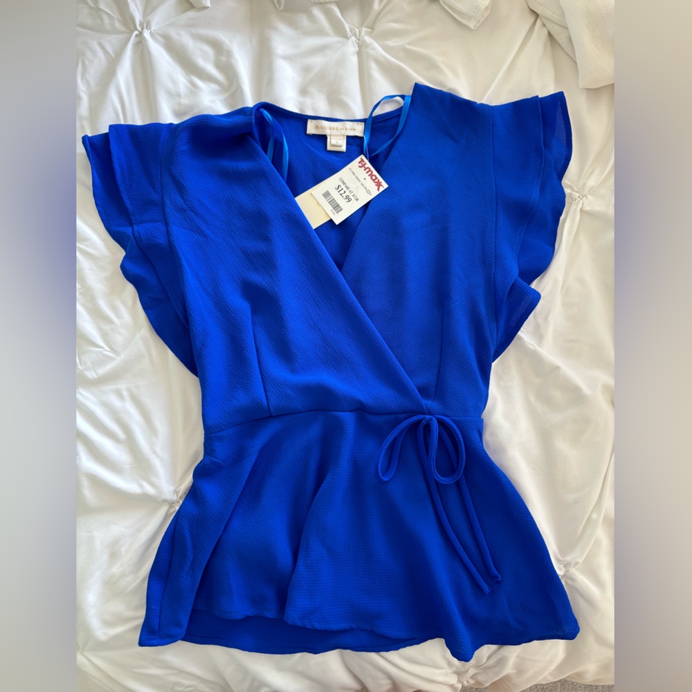 Royal Blue women’s blouse size small NWT
